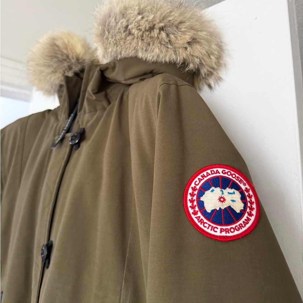 Canada Goose Military Green Parka with Original Coyote Fur Trim
